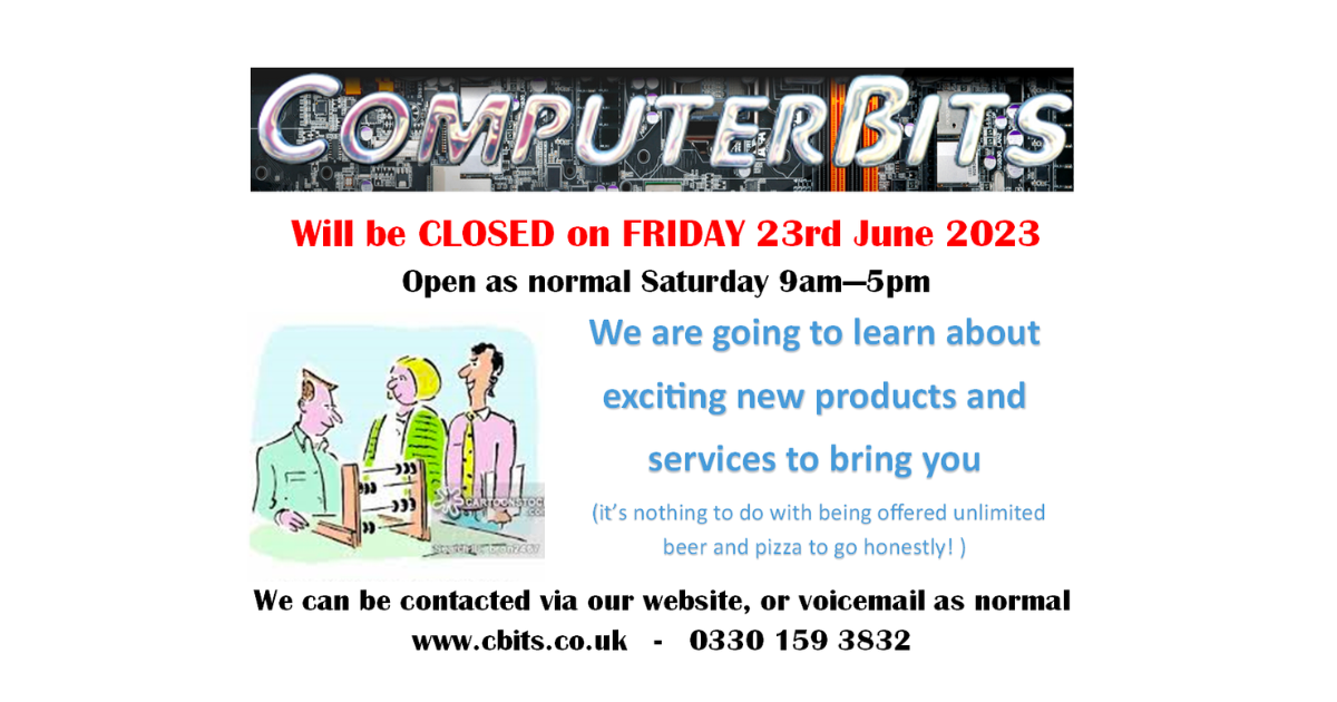 Closed Friday 23 June 2023
