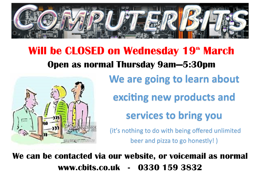 Closed for Outset Day Weds 19/3/25